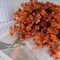 6 Pieces Fall Babys Breath Artificial Flowers Orange Gypsophila Bouquets, Bulk Real Touch Fake Silk Flowers for Fall Home DIY Floral Arrangement Thanksgiving Table Centerpiece Autumn Decoration